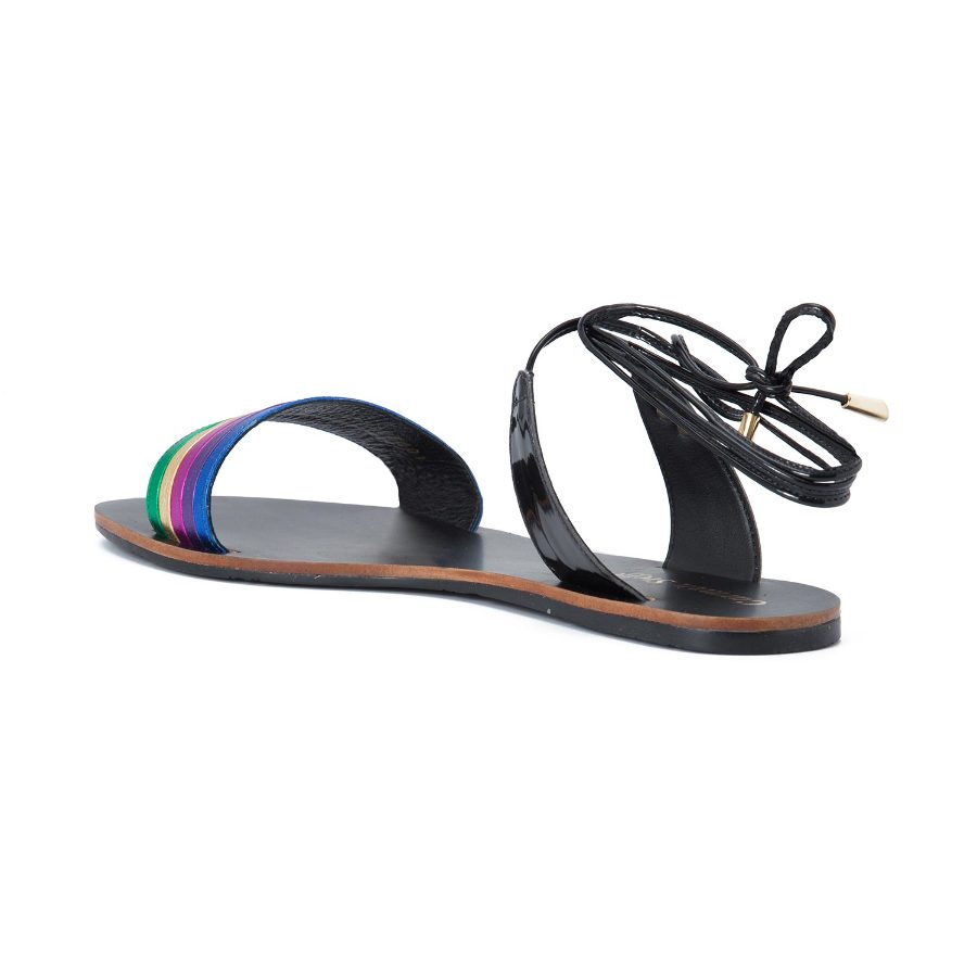 FLAT SANDAL WITH ANKLE STRAP