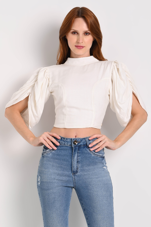 BLUSA CROPPED OFF WHITE
