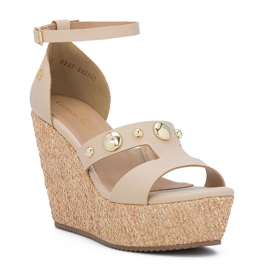 CORK WEDGE HIGH HEELED SANDALS | Carmen Steffens USA