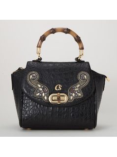 Carmen Steffens Usa Handbag With Crystal Liques Front