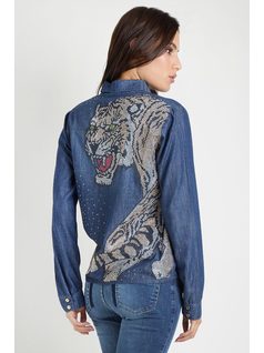 CAMISA JEANS CON HOTFIX ESPALDA back