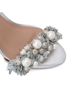 HIGH HEELED SANDALS WITH PEARLS