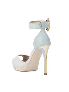 HIGH HEELED SANDALS WITH THICK ANKLE STRAP back