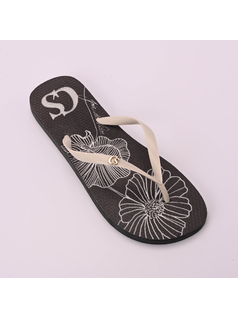 CHINELO FLOWERS BLACK front
