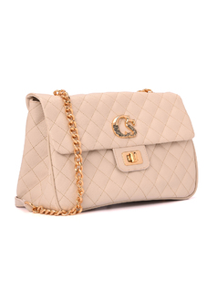 CARTERA BEIGE TEXTURIZADA CS front
